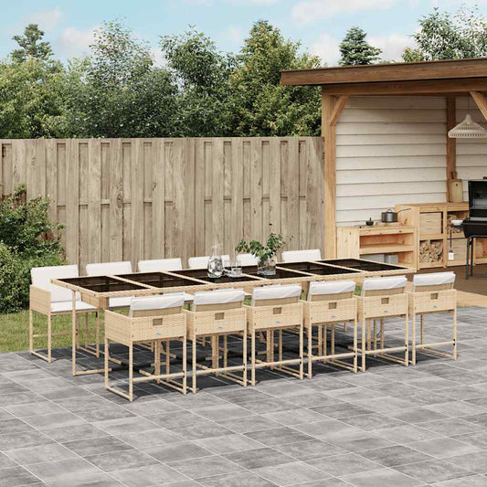 vidaXL Garden Dining Set | Beige, Cream white, Black