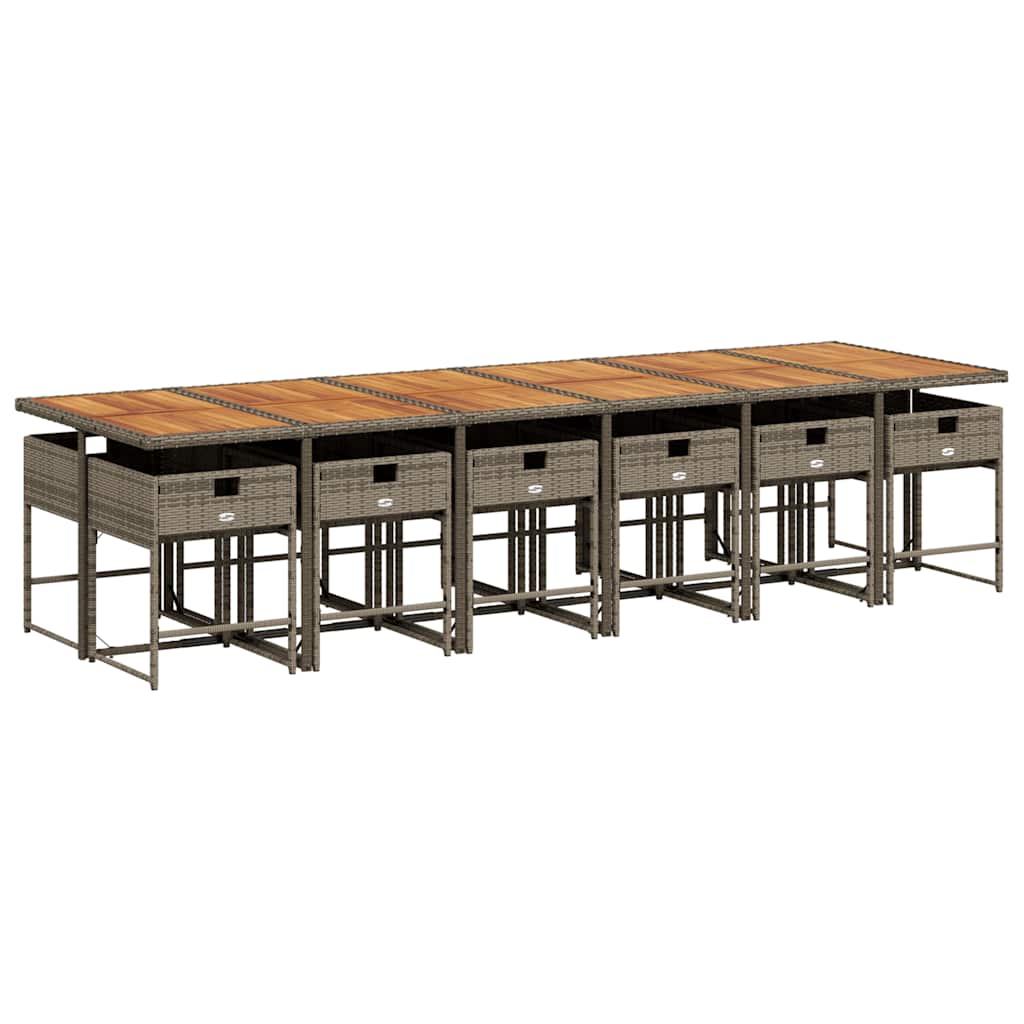 vidaXL Garden Dining Set | Grey, Brown, Dark Grey