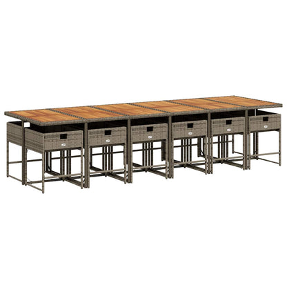 vidaXL Garden Dining Set | Grey, Brown, Dark Grey