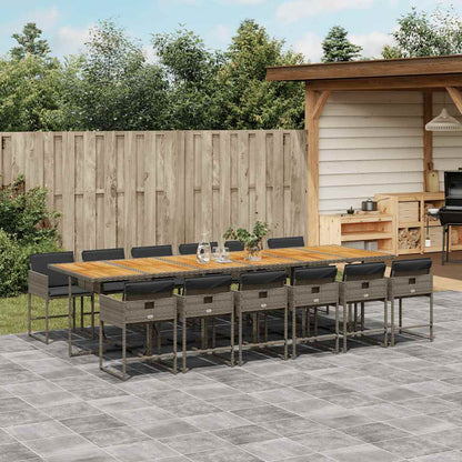 vidaXL Garden Dining Set | Grey, Brown, Dark Grey