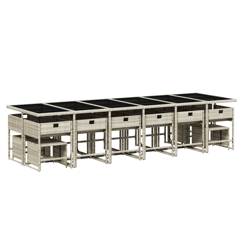 vidaXL Garden Dining Set | Light Grey, Anthracite, Black