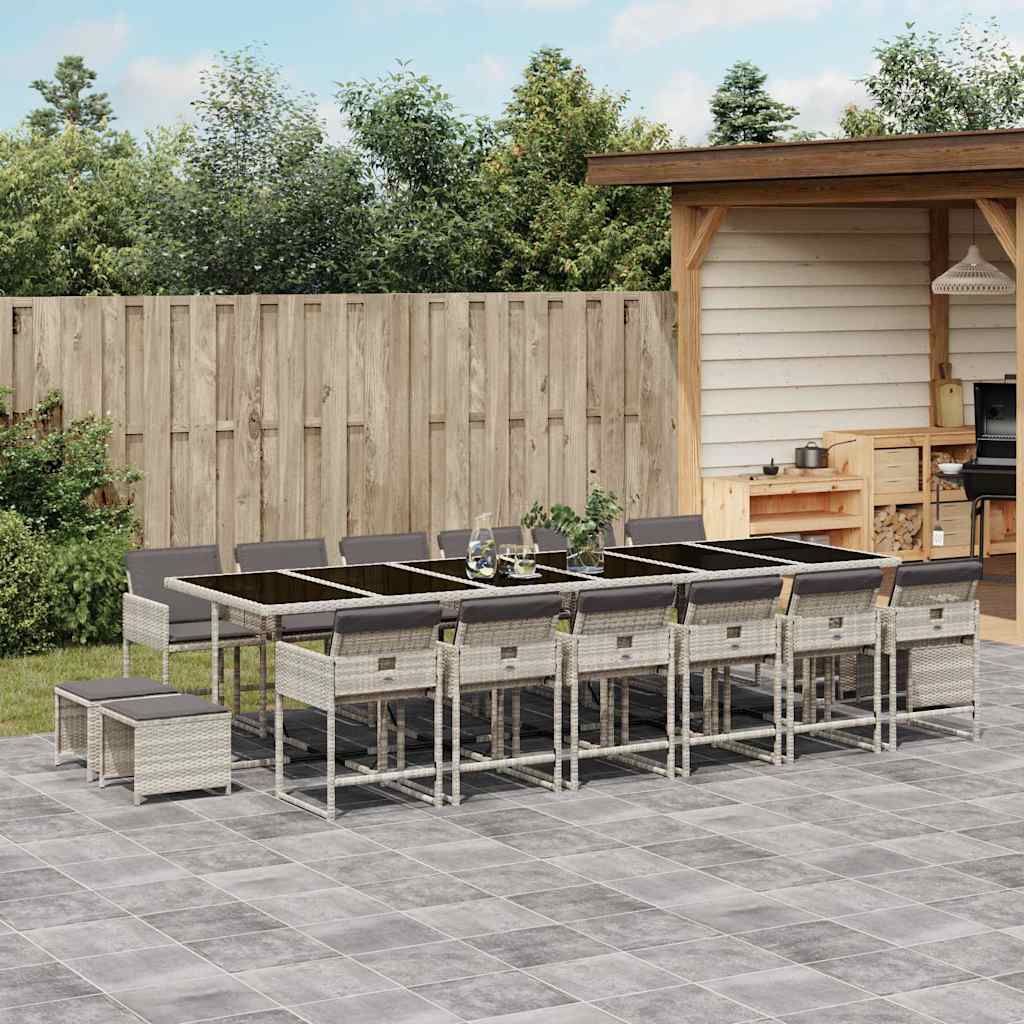 vidaXL Garden Dining Set | Light Grey, Anthracite, Black