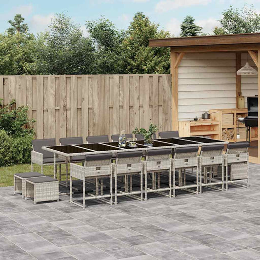 vidaXL Garden Dining Set | Light Grey, Anthracite, Black