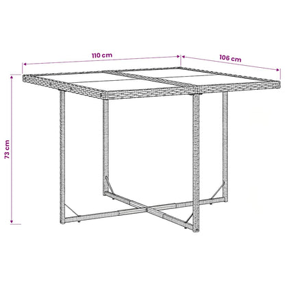 vidaXL 5 Piece Garden Dining Set with Cushions Grey Poly Rattan