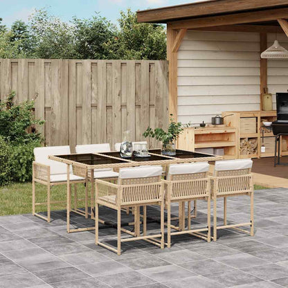 vidaXL Garden Dining Set | Beige, Black, Cream White