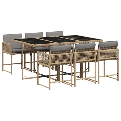 vidaXL Garden Dining Set | Mix beige, Light grey
