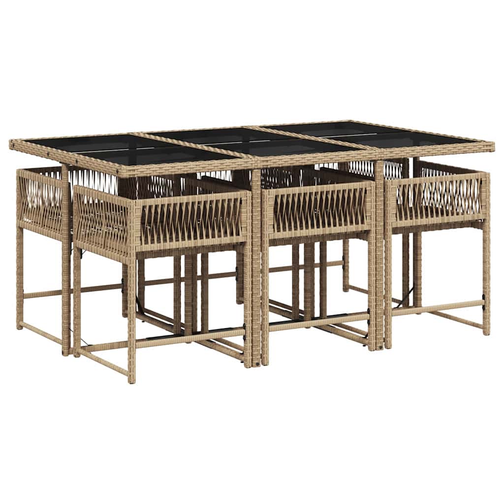 vidaXL Garden Dining Set | Mix beige, Light grey