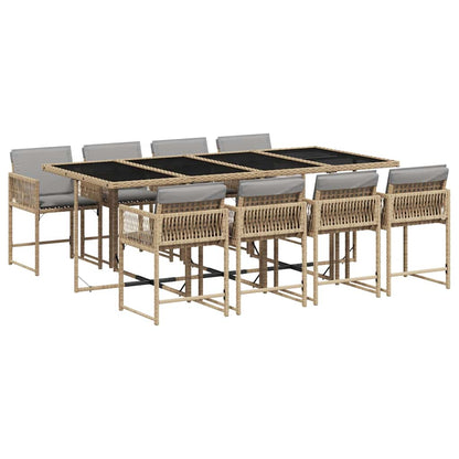 vidaXL Garden Dining Set | Mix beige, Light grey, Black
