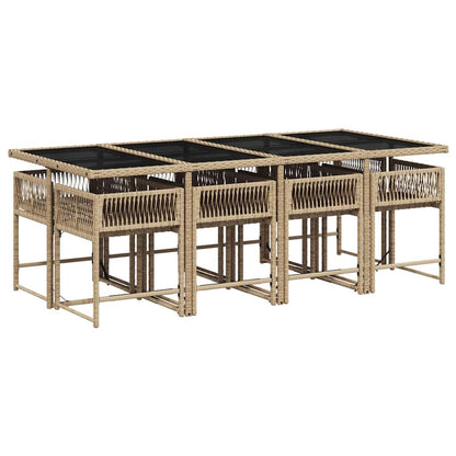 vidaXL Garden Dining Set | Mix beige, Light grey, Black