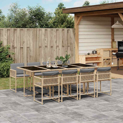 vidaXL Garden Dining Set | Mix beige, Light grey, Black