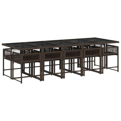 vidaXL Garden Dining Set | Brown, Cream White, Black