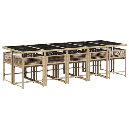 vidaXL Garden Dining Set | Beige, Cream White, Black