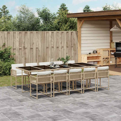 vidaXL Garden Dining Set | Beige, Cream White, Black