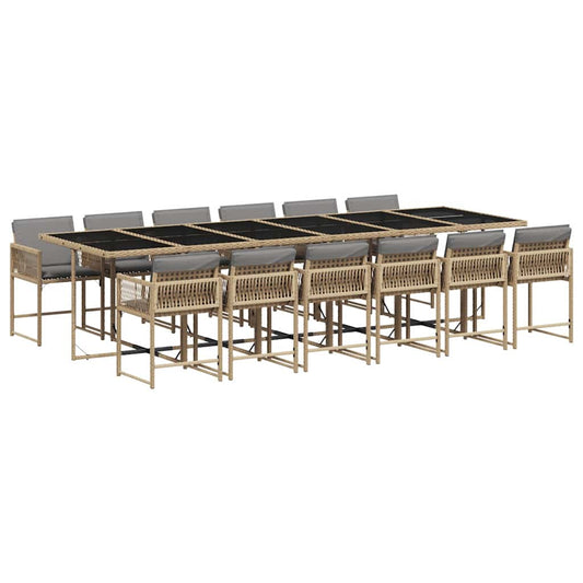 vidaXL Garden Dining Set | Mix Beige