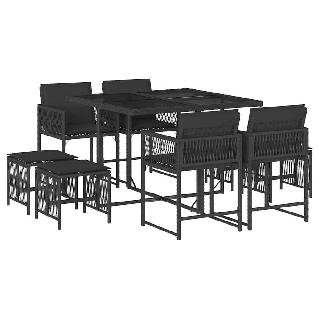 vidaXL Garden Dining Set | Black