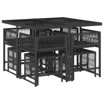 vidaXL Garden Dining Set | Black