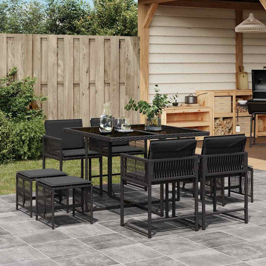 vidaXL Garden Dining Set | Black