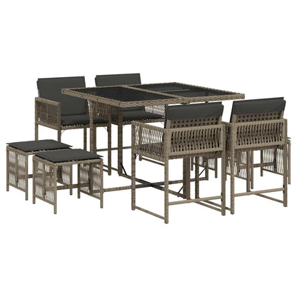 vidaXL Garden Dining Set | Grey, Dark Grey, Black