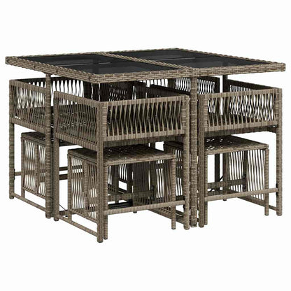 vidaXL Garden Dining Set | Grey, Dark Grey, Black