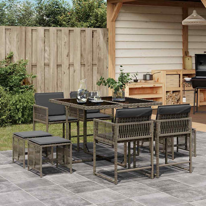 vidaXL Garden Dining Set | Grey, Dark Grey, Black