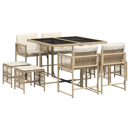 vidaXL Garden Dining Set | Beige and Cream