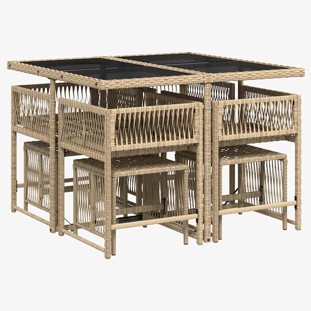 vidaXL Garden Dining Set | Beige and Cream