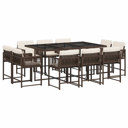 vidaXL Garden Dining Set | Brown, Cream White