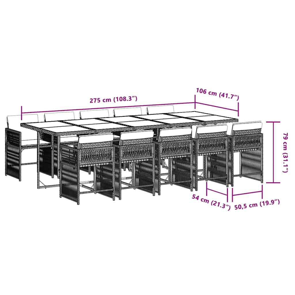 vidaXL Garden Dining Set | Mix Beige