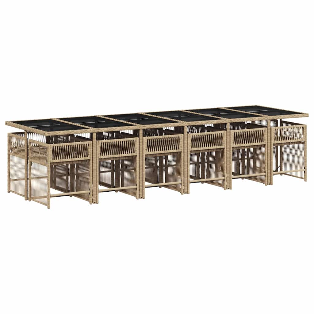 vidaXL Garden Dining Set | Mix beige, Light grey