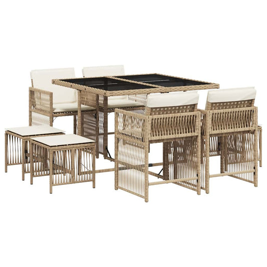 vidaXL Garden Dining Set | Beige, Cream White