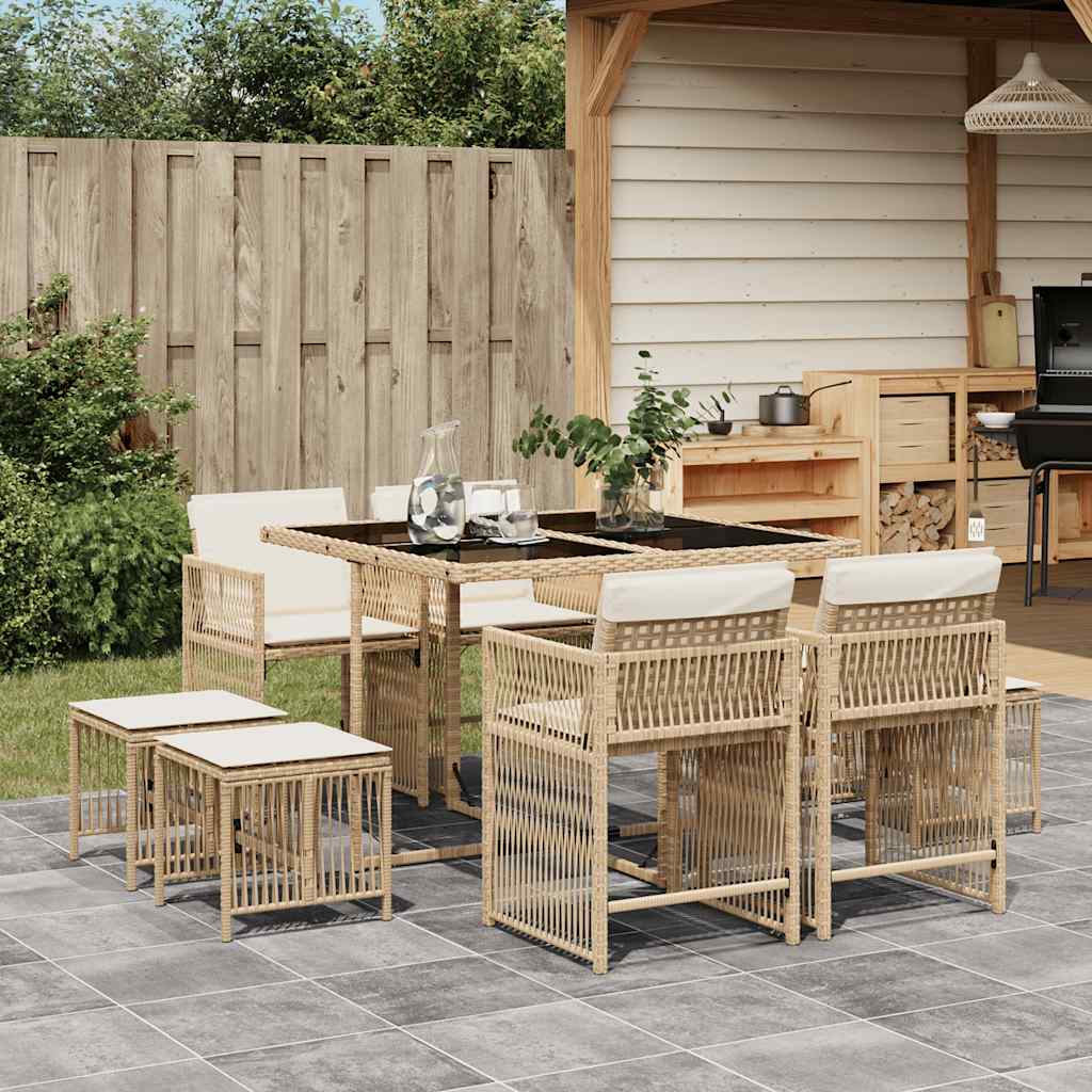 vidaXL Garden Dining Set | Beige, Cream White