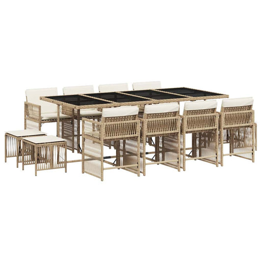 vidaXL Garden Dining Set | Beige, Cream White
