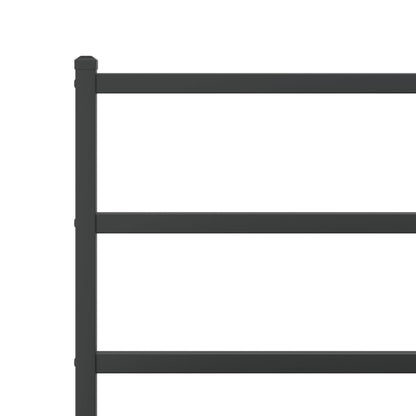 vidaXL Metal Bed Frame without Mattress with Headboard Black 140x190cm
