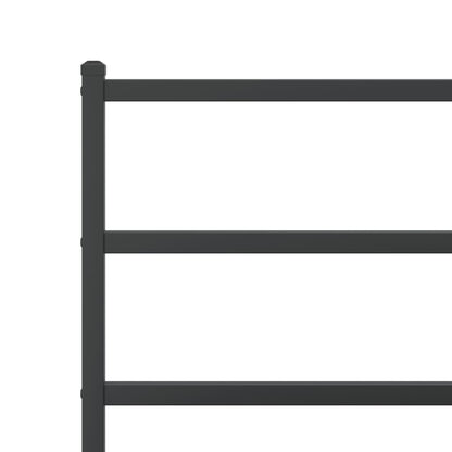 vidaXL Metal Bed Frame without Mattress with Headboard Black 140x200cm