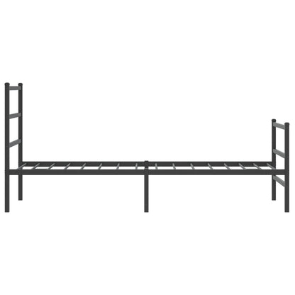 vidaXL Metal Bed Frame without Mattress with Footboard Black 80x200cm