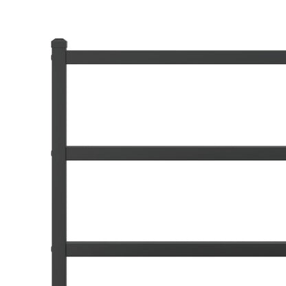 vidaXL Metal Bed Frame without Mattress with Footboard Black 80x200cm