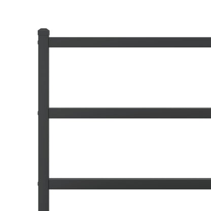 vidaXL Metal Bed Frame without Mattress with Footboard Black 90x190cm