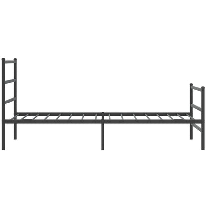vidaXL Metal Bed Frame without Mattress with Footboard Black 107x203cm