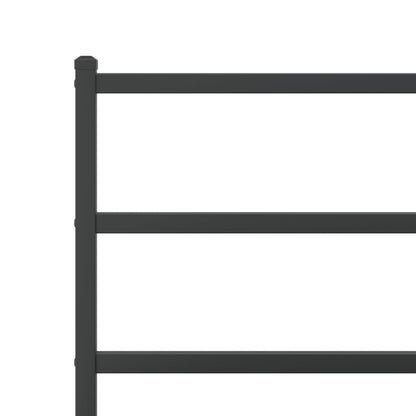 vidaXL Metal Bed Frame without Mattress with Footboard Black 193x203cm