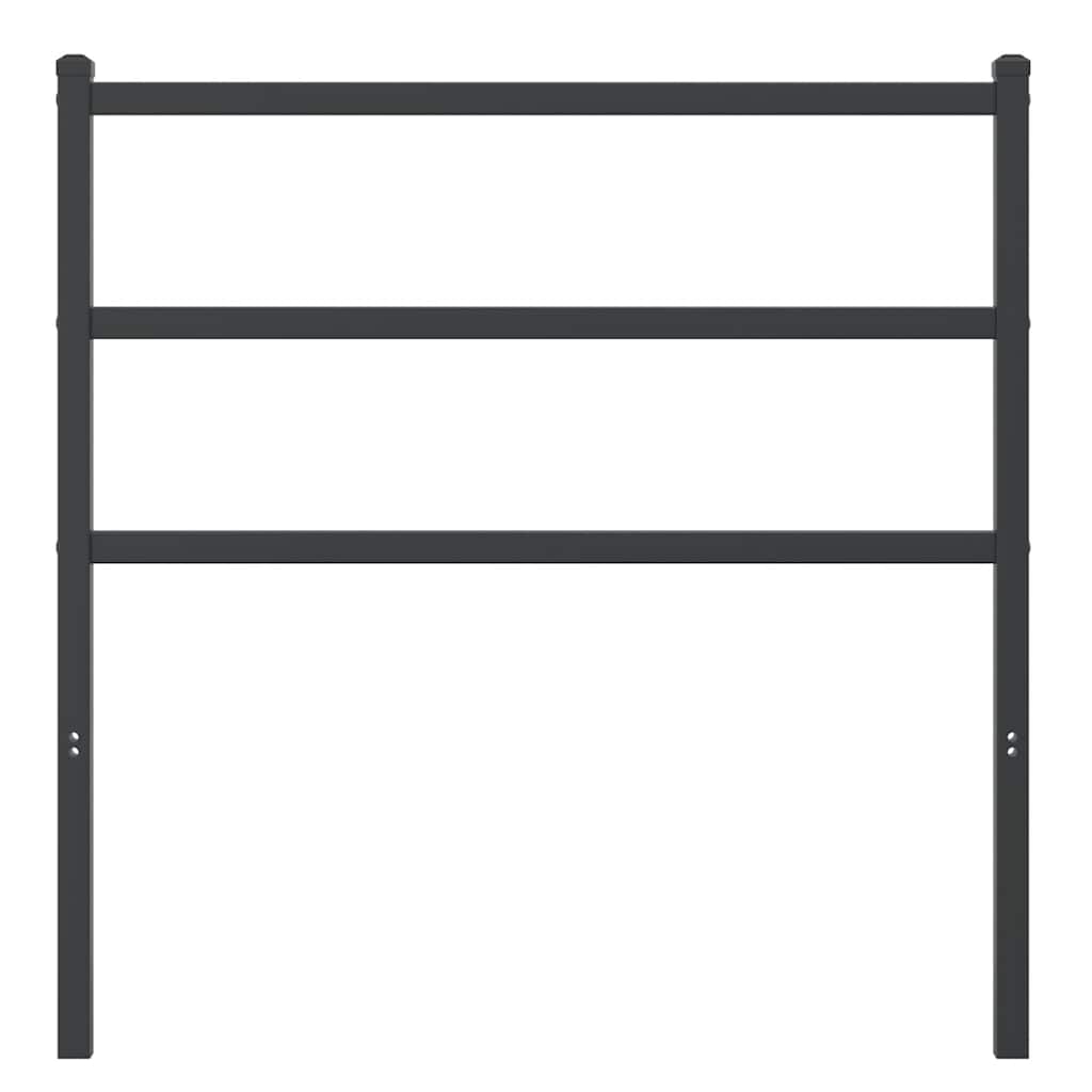 vidaXL Metal Replace Headboard Black 90 cm