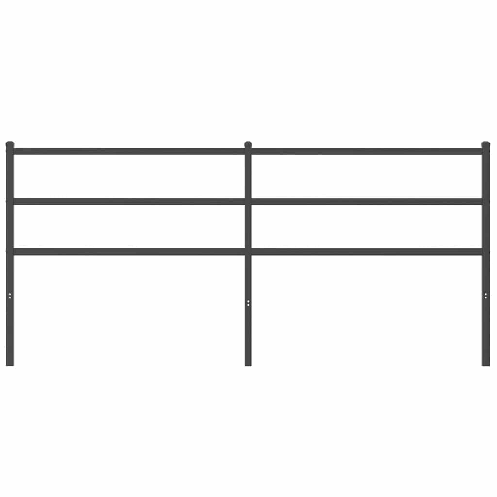 vidaXL Metal Replace Headboard Black 180 cm