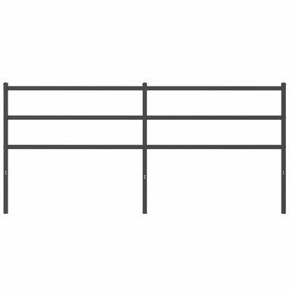 vidaXL Metal Replace Headboard Black 180 cm