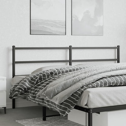 vidaXL Metal Replace Headboard Black 193 cm