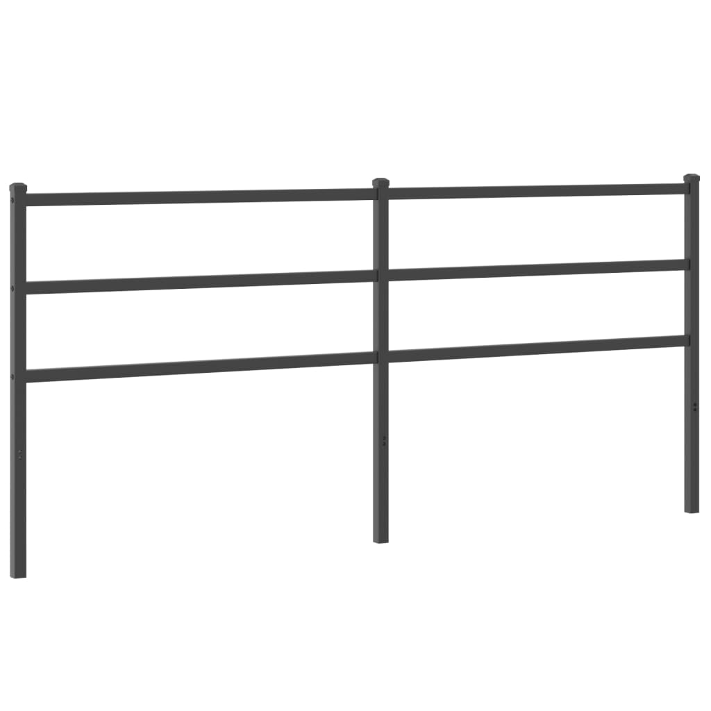vidaXL Metal Replace Headboard Black 200 cm