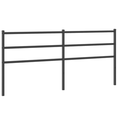 vidaXL Metal Replace Headboard Black 200 cm