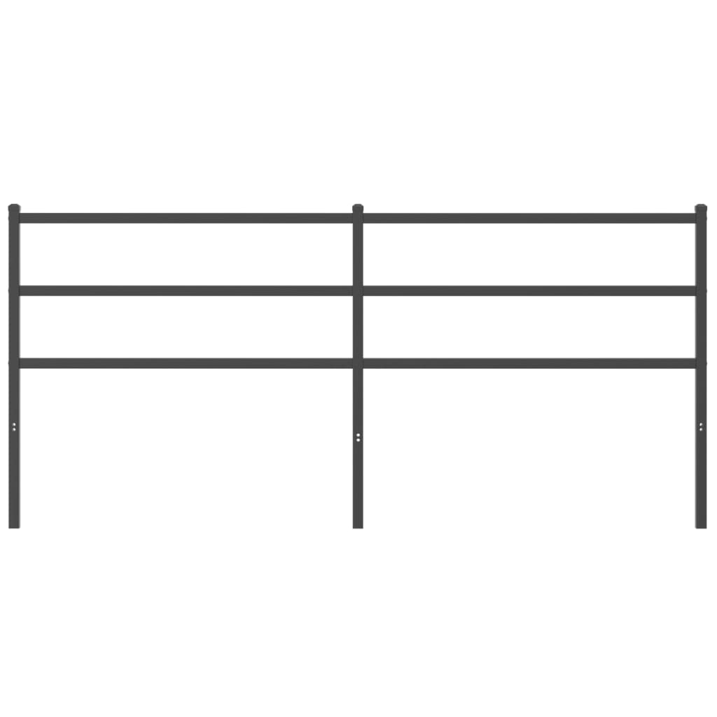 vidaXL Metal Replace Headboard Black 200 cm