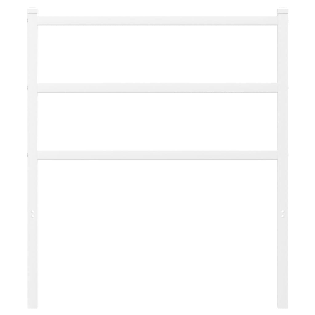 vidaXL Metal Replace Headboard White 75 cm