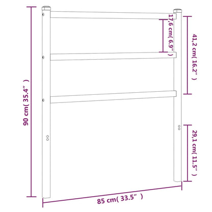 vidaXL Metal Replace Headboard White 80 cm