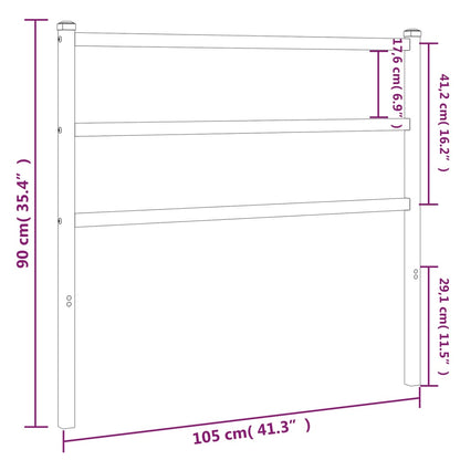 vidaXL Metal Replace Headboard White 100 cm