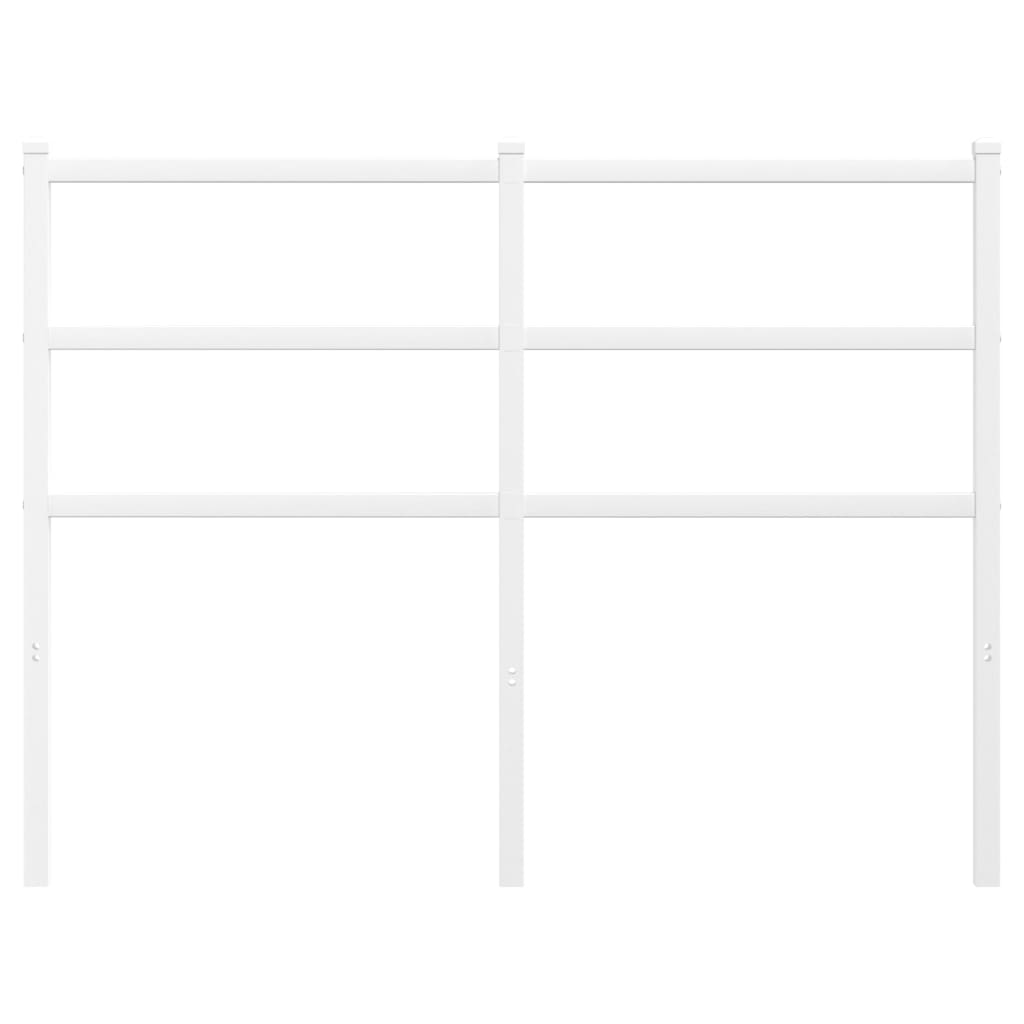 vidaXL Metal Replace Headboard White 120 cm